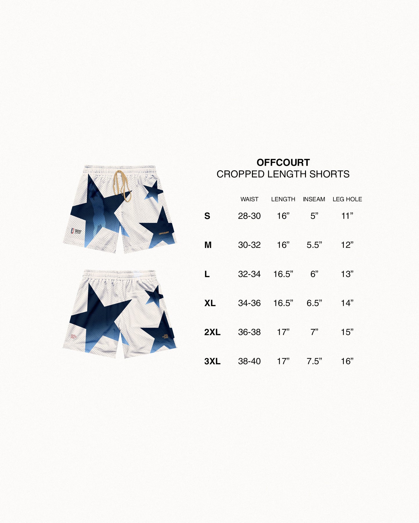 "All-Star" Cream Mesh Shorts