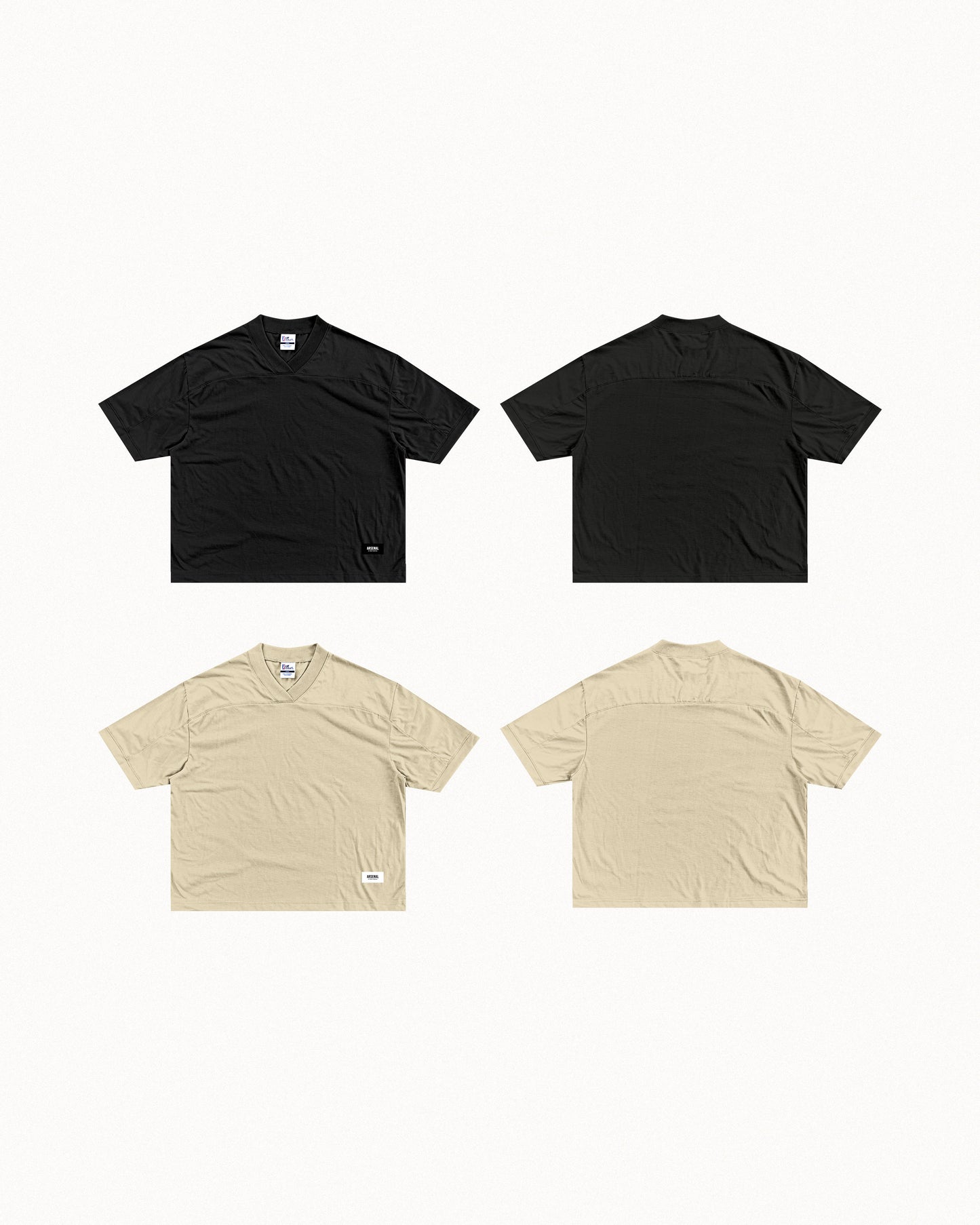 Essential Cropped Football Oversized Cotton Tees