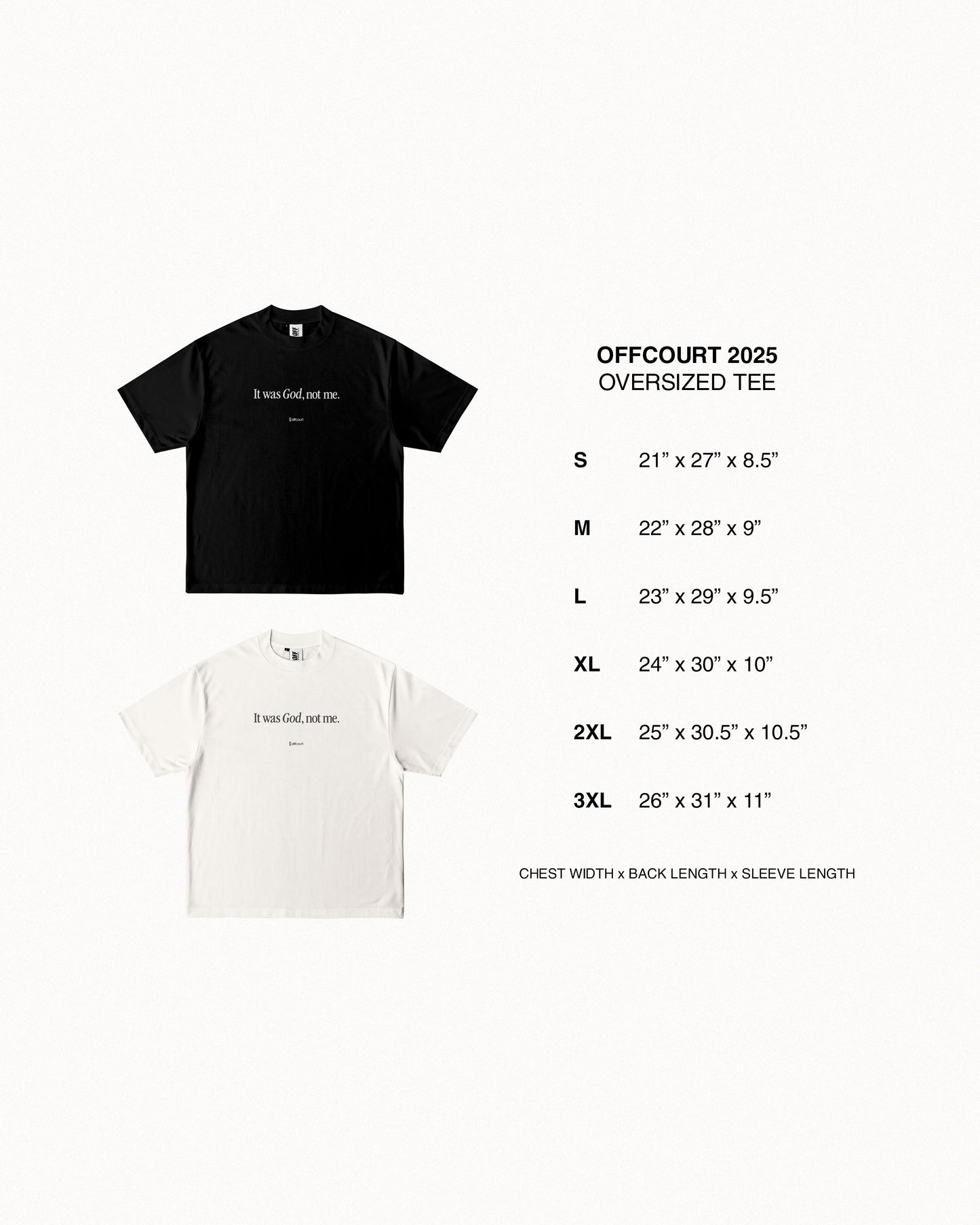 "God, Not Me" Black / Off-white Graphic Tees
