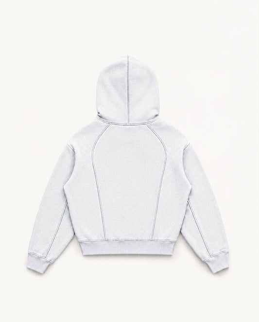 "Halo Y2K" Cropped Boxy Fleece Pullover Hoodie