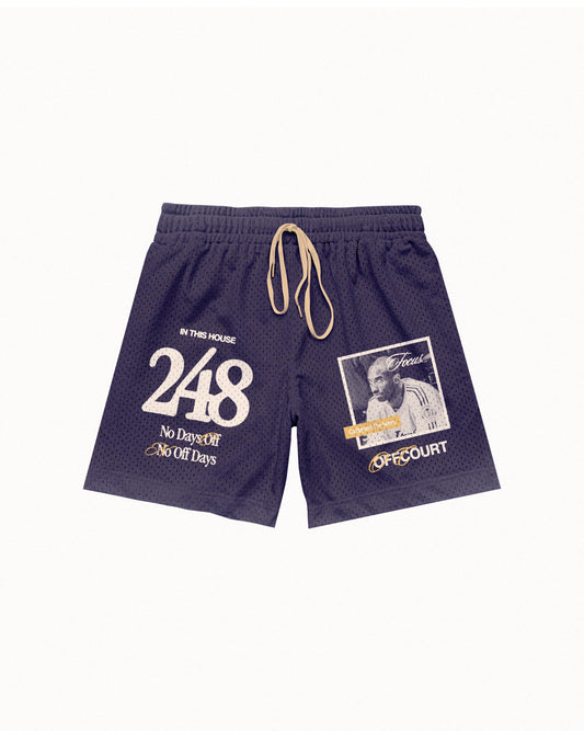 "Focus 248" Vintage Fade Purple Mesh Shorts