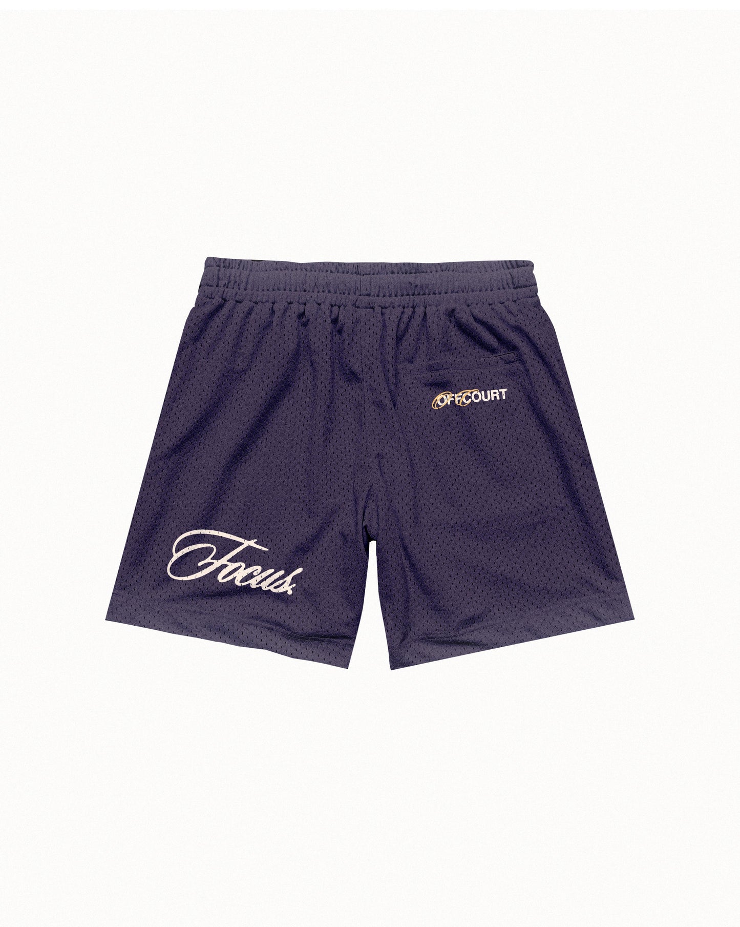 "Focus 248" Vintage Fade Purple Mesh Shorts