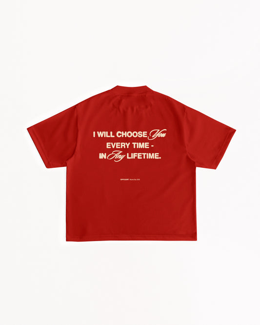 "Love You Always" Red Boxy Tee