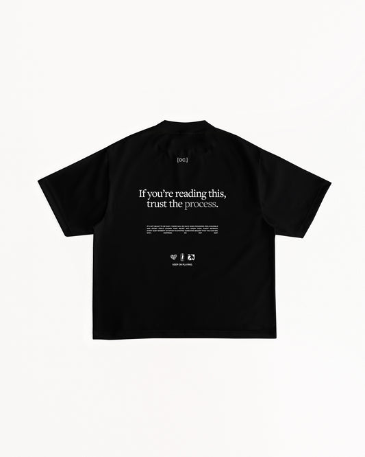 "Patience" Manifesto Black Statement Tee