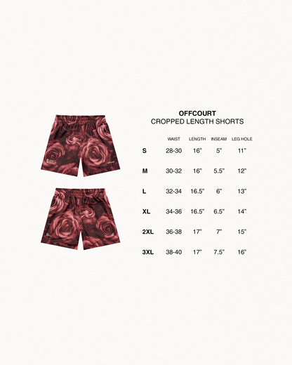 "Everbloom" Vintage Fade Red Mesh Shorts