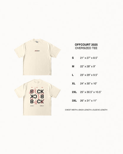 "3Peat '98" Cream Oversized Graphic Tee