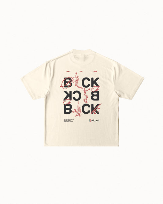 "3Peat '98" Cream Oversized Graphic Tee
