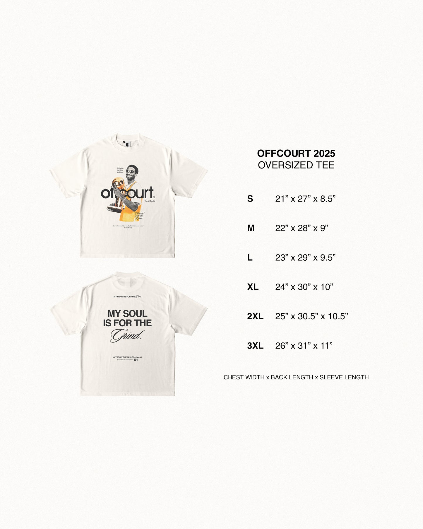 Year VI "Determination" Off-white Graphic Tee