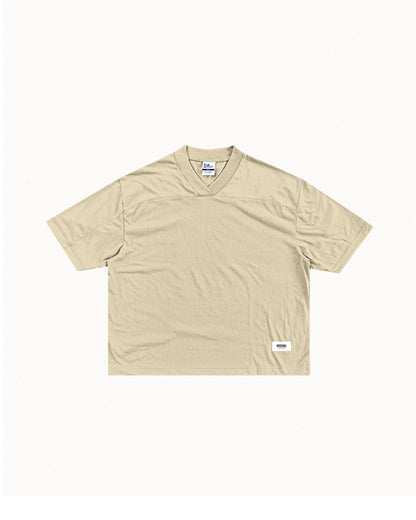 Essential Cropped Football Oversized Cotton Tees