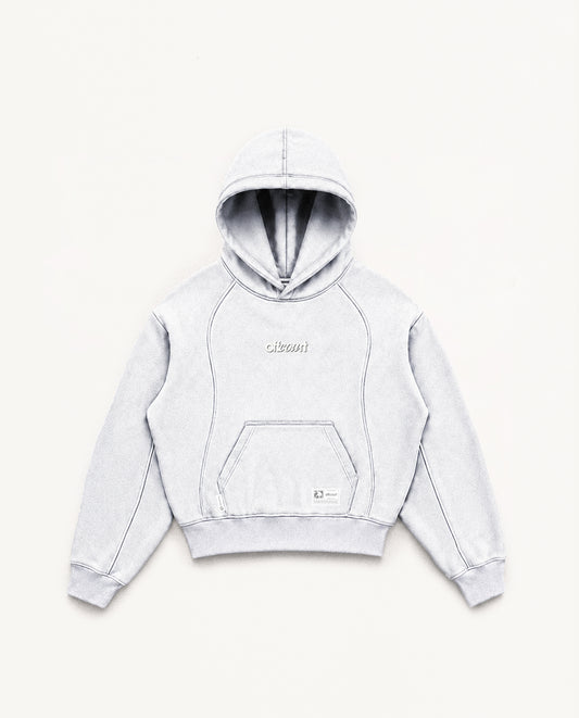 "Halo Y2K" Cropped Boxy Fleece Pullover Hoodie