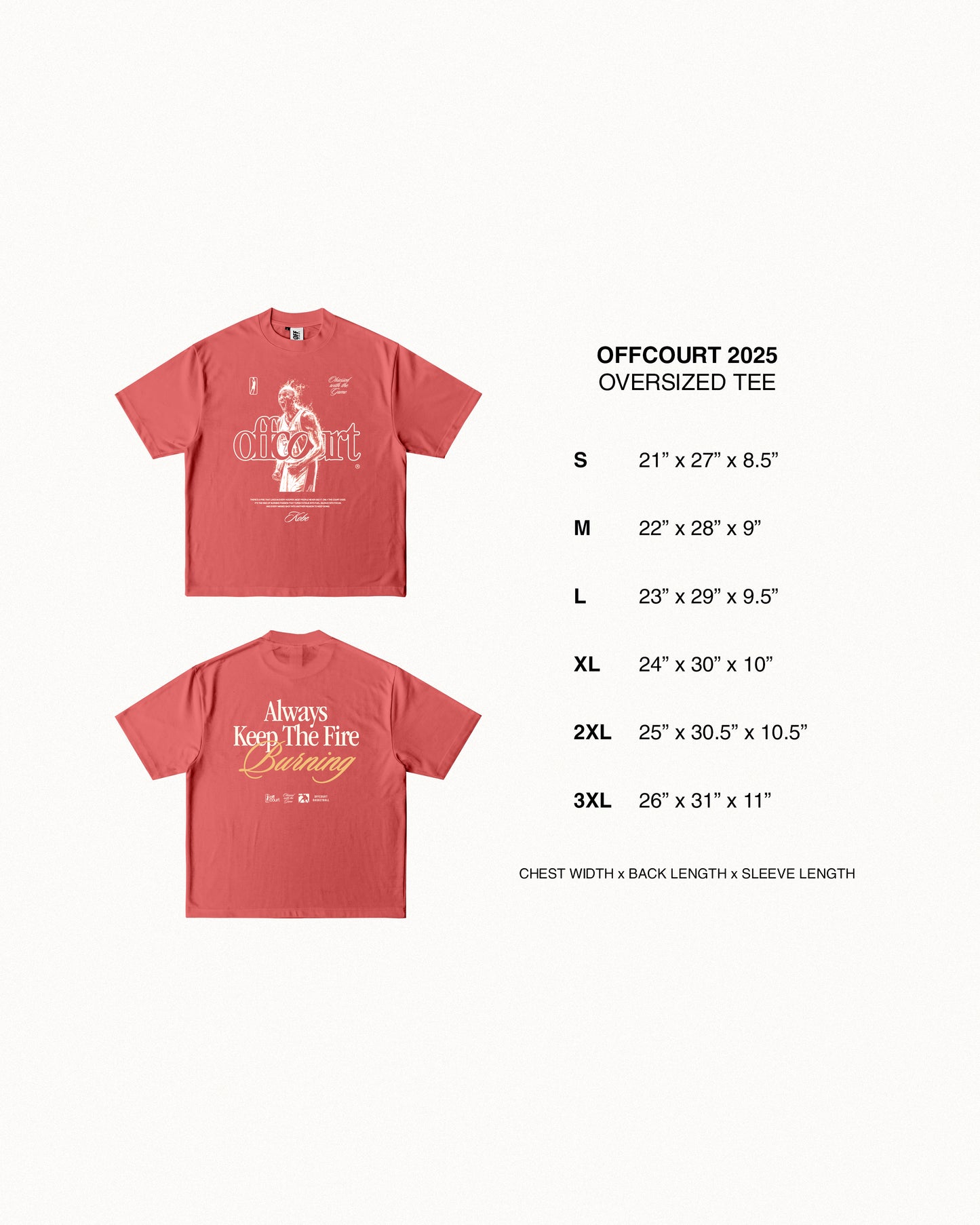 Kobe "Burning Passion" Old Rose Graphic Tee