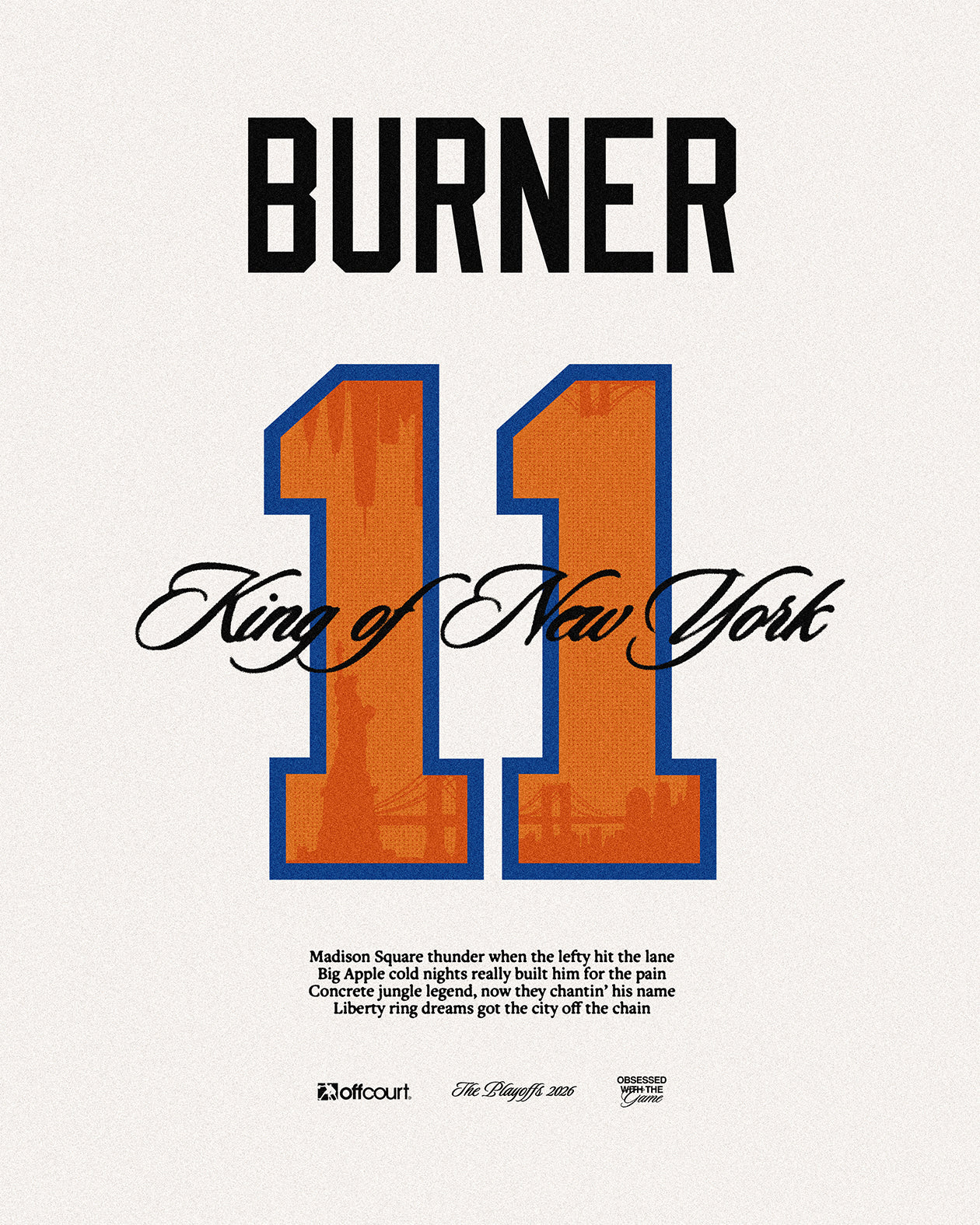 "King of New York" Brunson Playoffs Graphic Tee