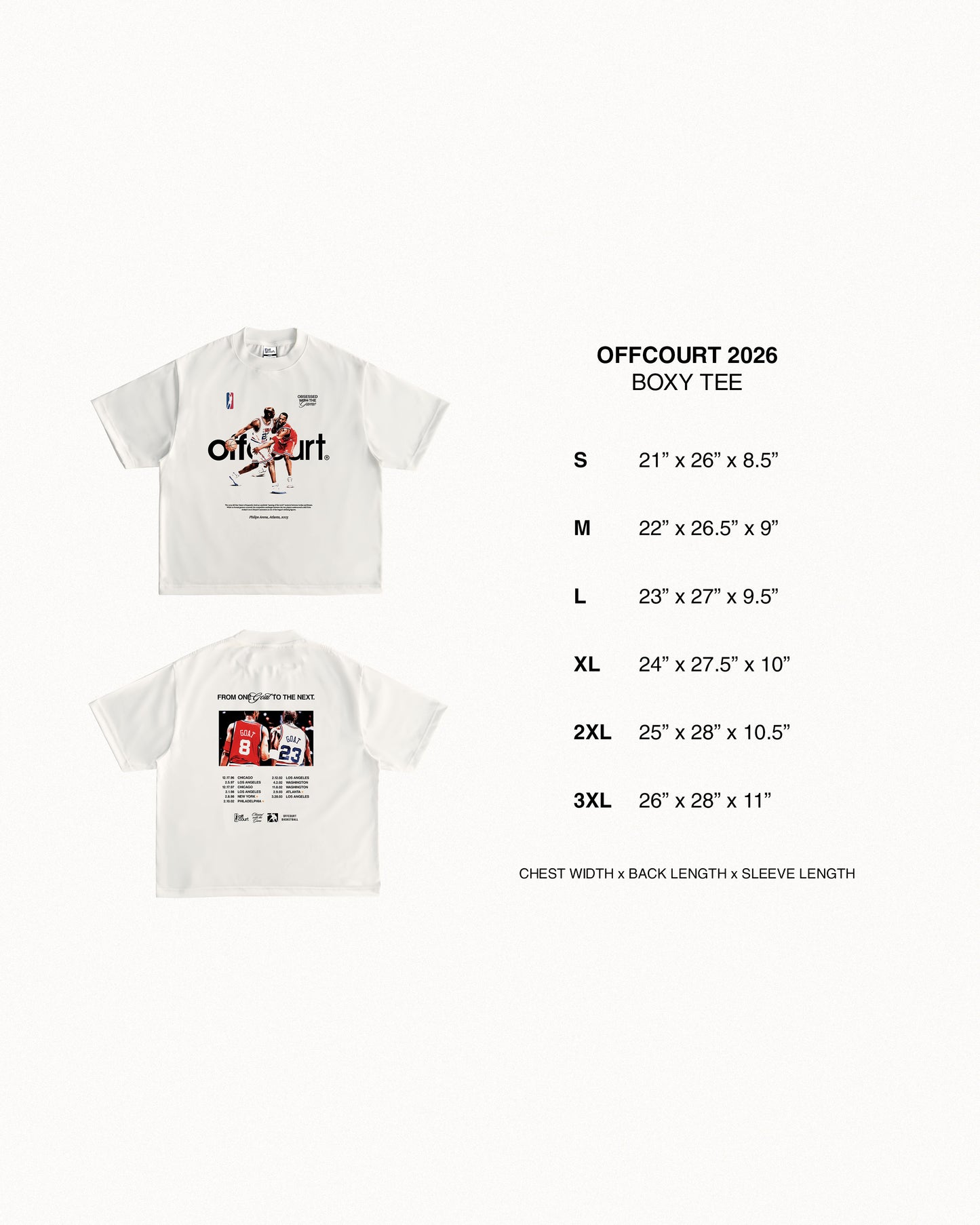 "Legacy Series" Off-white Boxy Tee