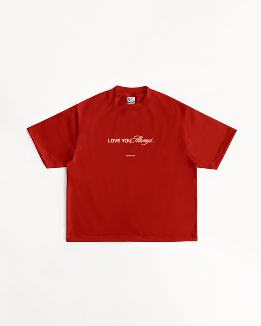 "Love You Always" Red Boxy Tee