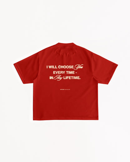 "Love You Always" Red Boxy Tee