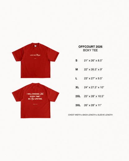 "Love You Always" Red Boxy Tee