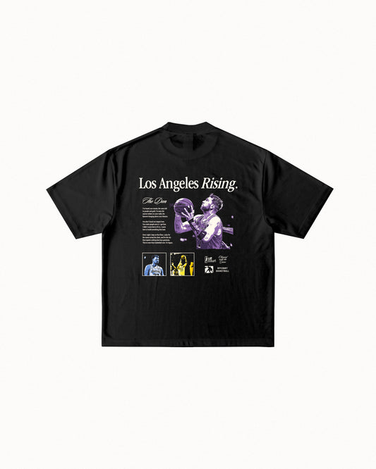 "LA Rising" Luka Black Graphic Tee