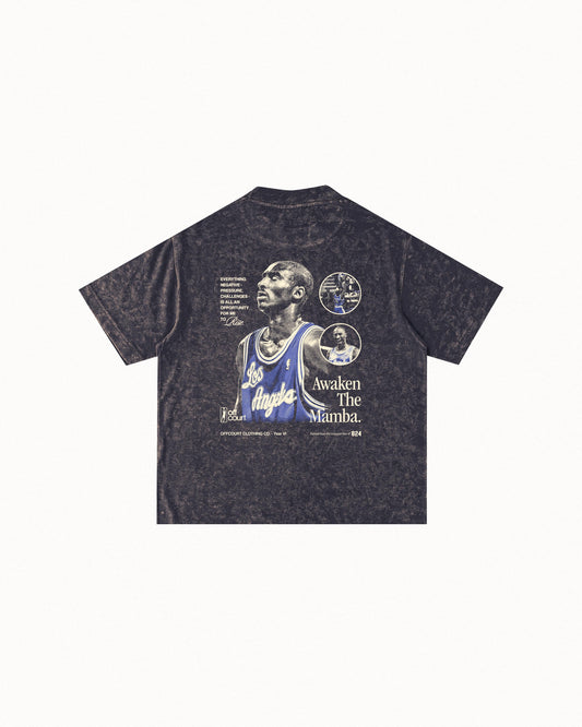 Year VI "Awaken" Acid-washed Obsidian Graphic Tee