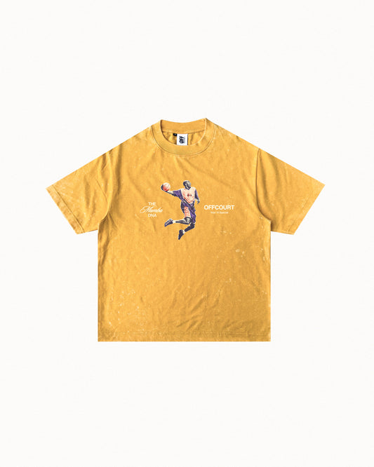 Year VI "Energy" Acid-washed Yellow Graphic Tee