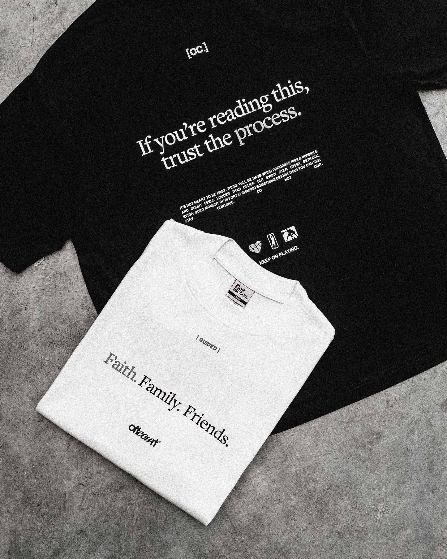 "Guided" Manifesto Off-White Statement Tee