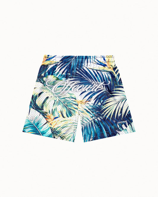 "Miami Celebration" Floral Mesh Shorts