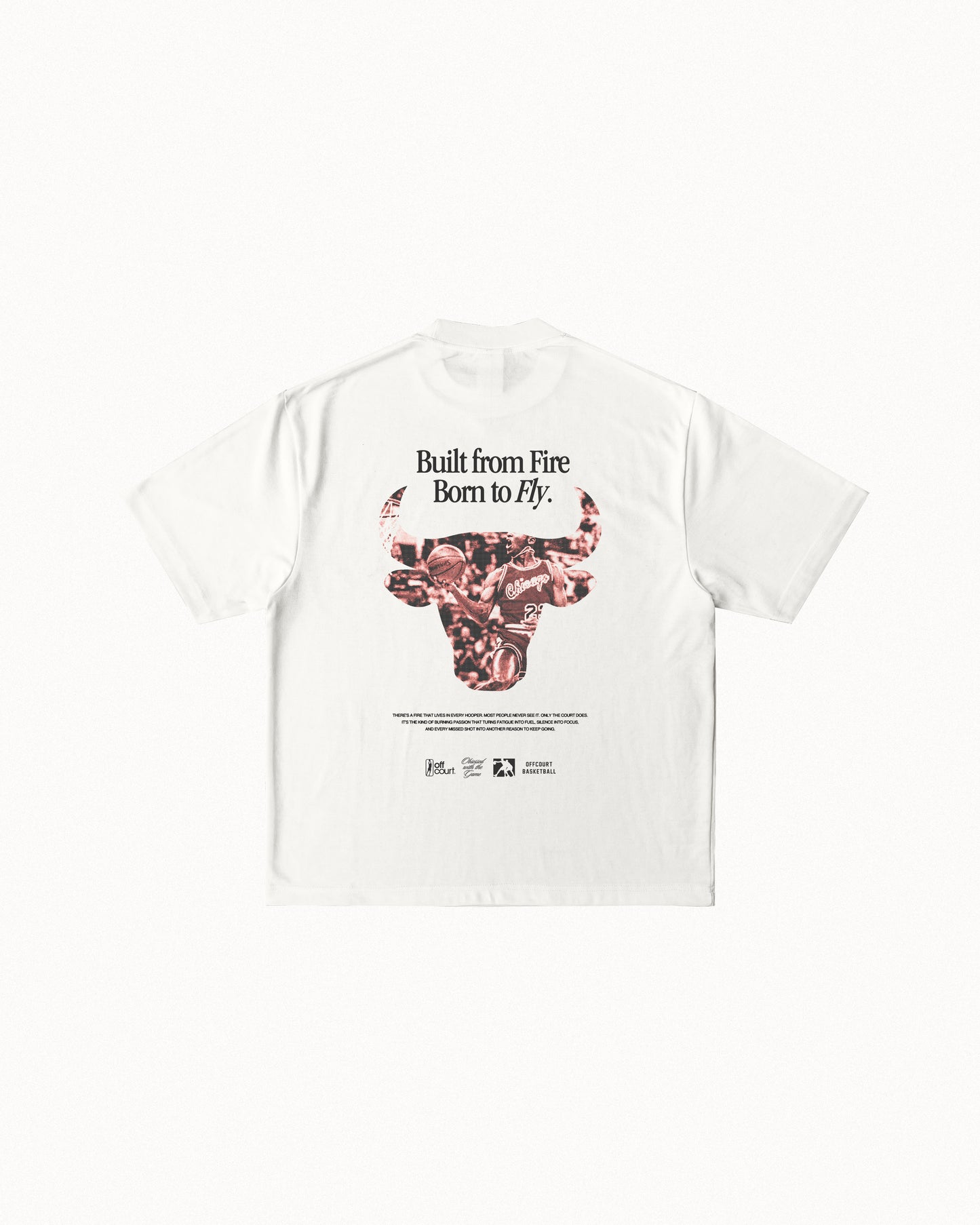 Mike "Burning Passion" Off-White Graphic Tee