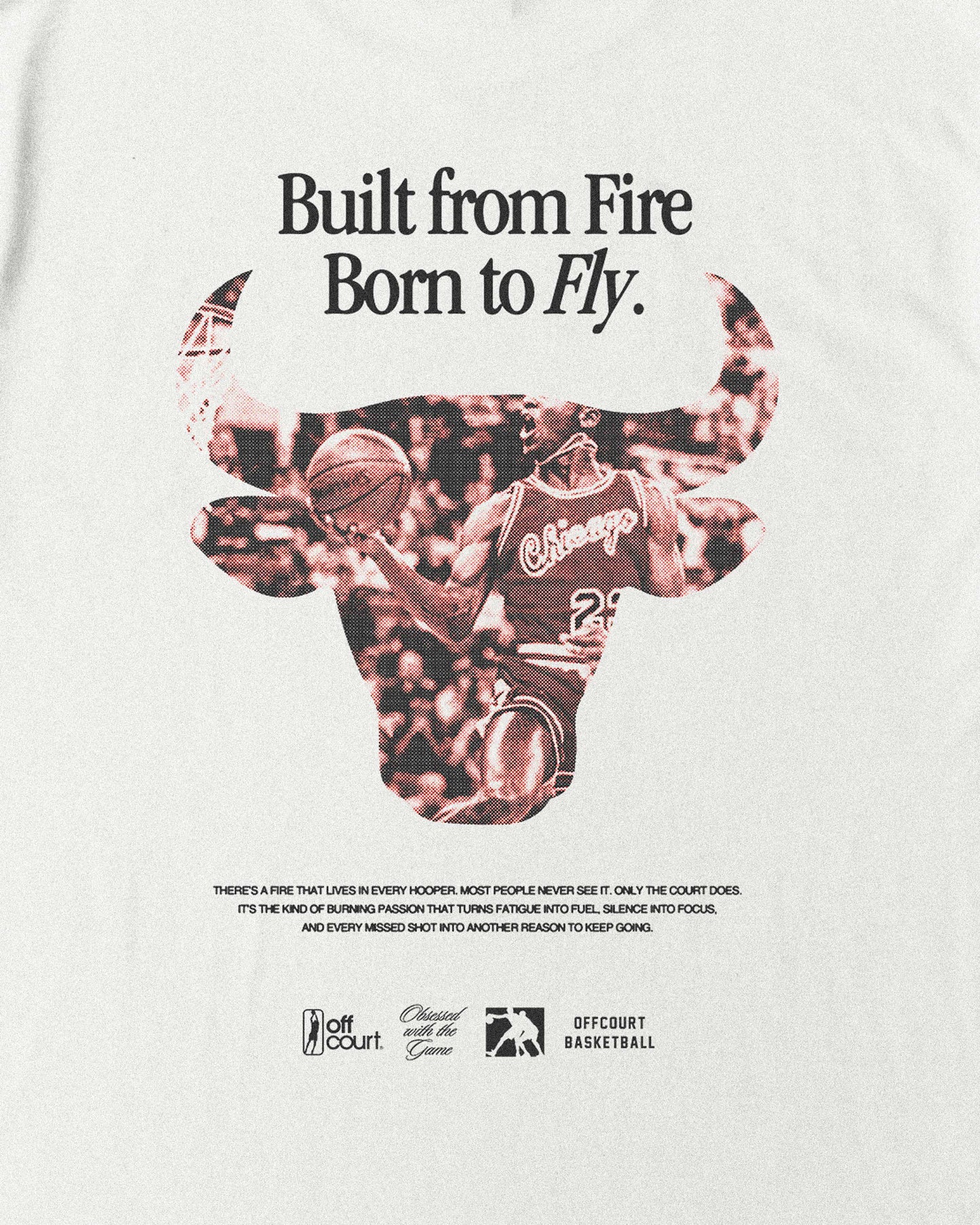 Mike "Burning Passion" Off-White Graphic Tee