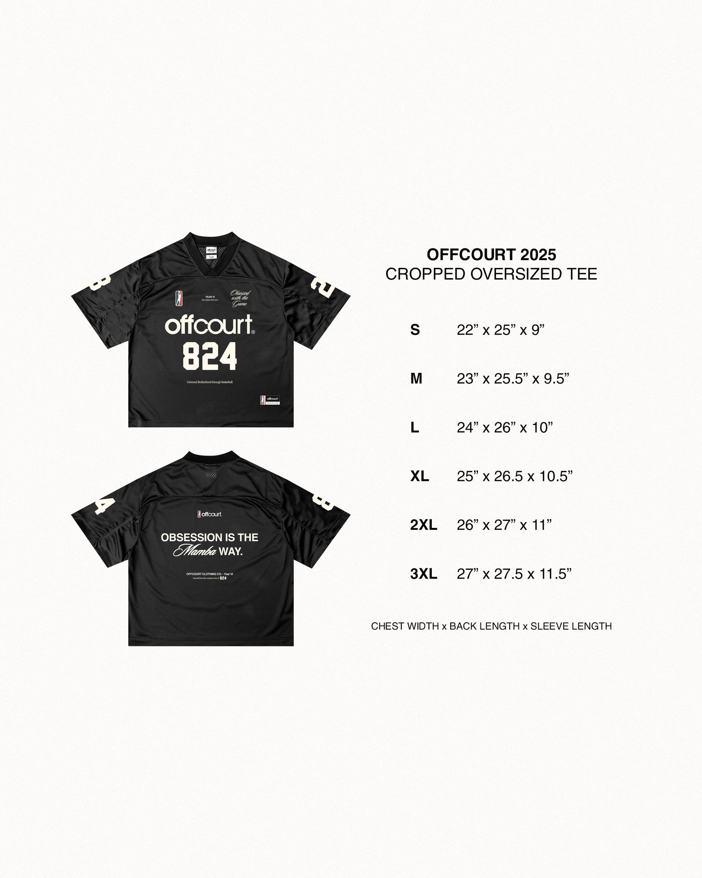 Year VI "Obsession 824" Cropped Mesh Football Jersey