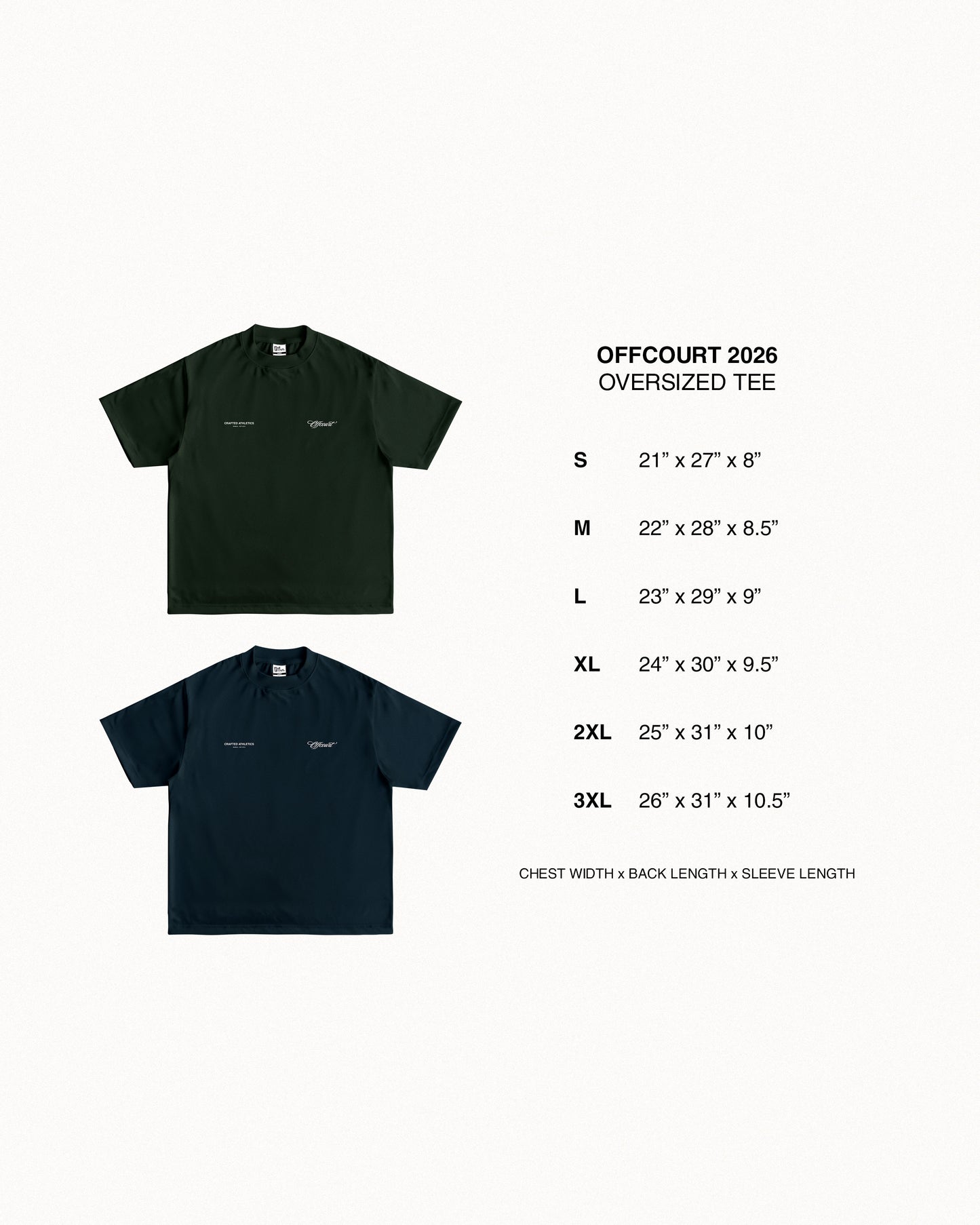 Crafted Athletics "Lux" Oversized Tees