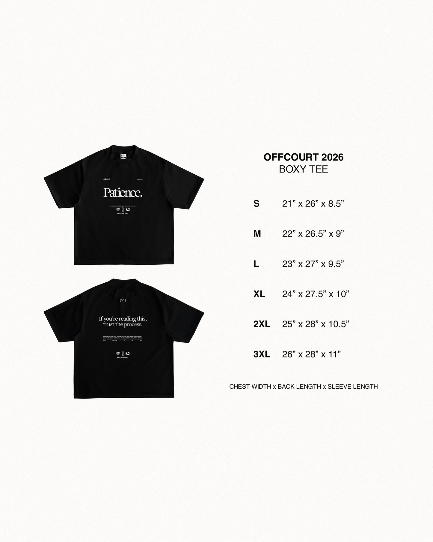 "Patience" Manifesto Black Statement Tee