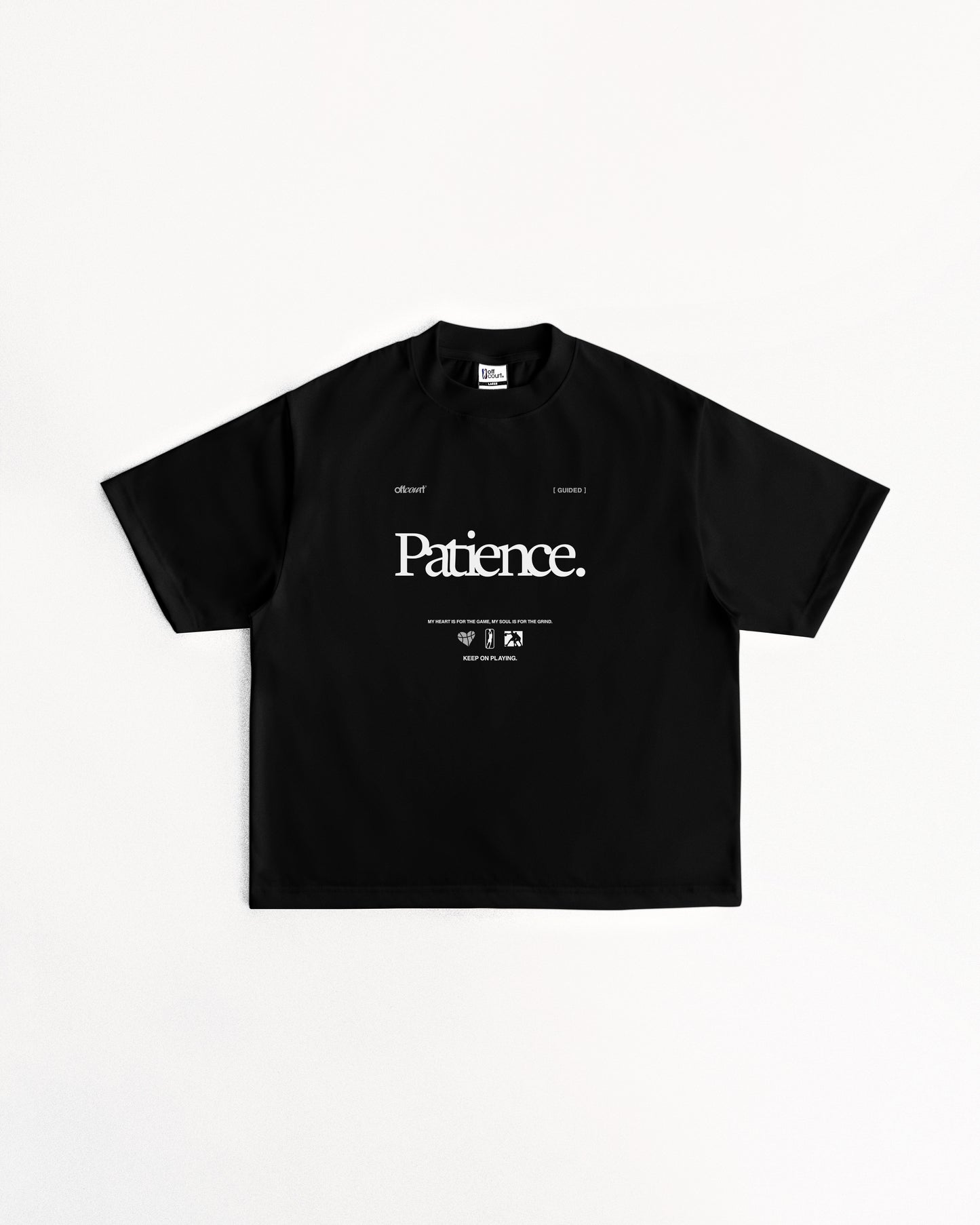 "Patience" Manifesto Black Statement Tee