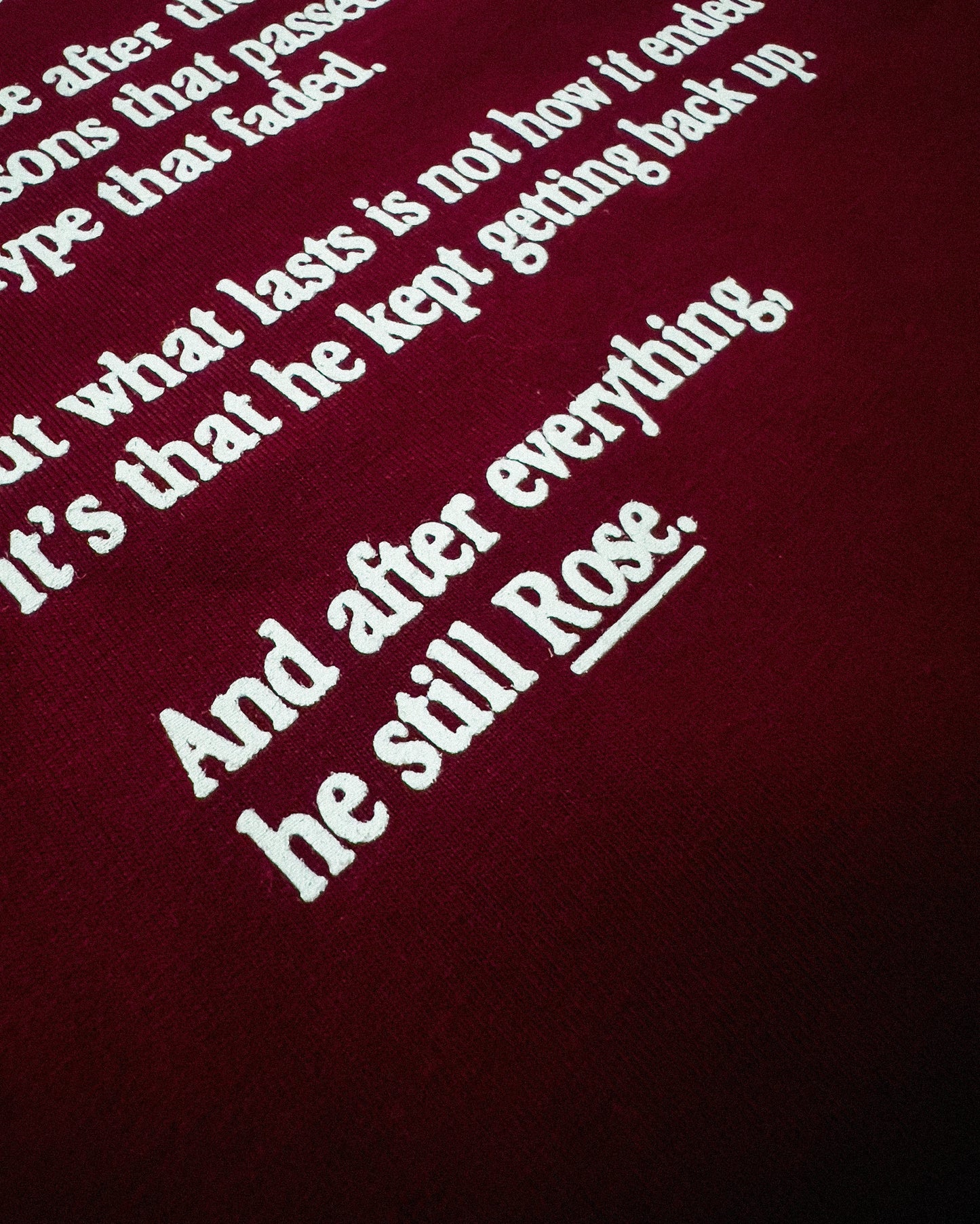 "Still Rose" Wine Red Graphic Tee