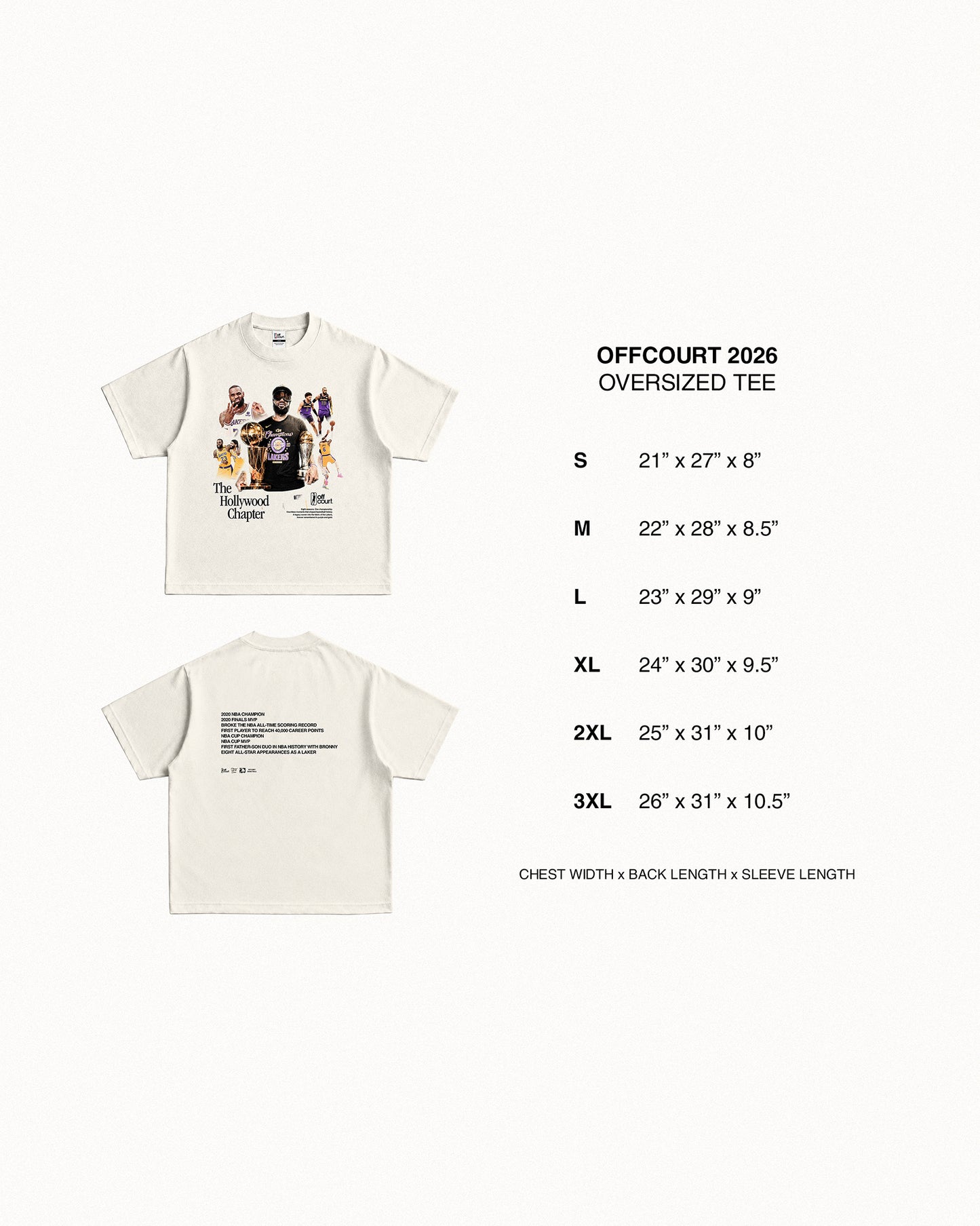 "The Hollywood Chapter" Bron Tribute Oversized Graphic Tee