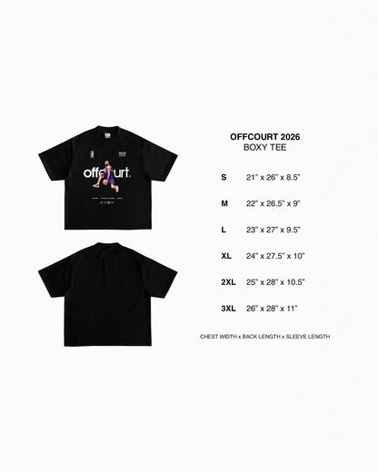 "Eastbay" Black Boxy Tee