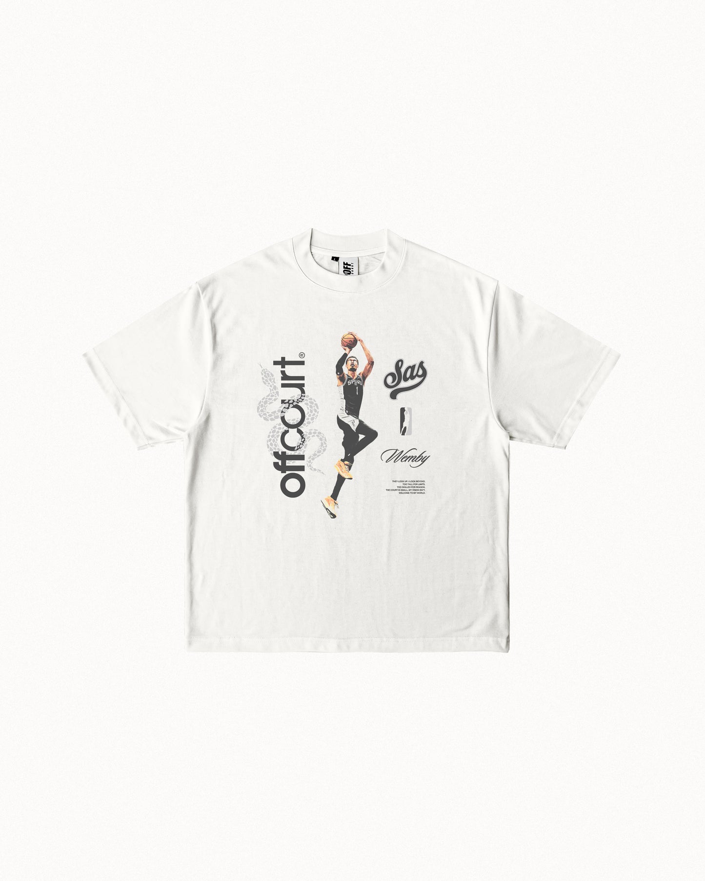 "Built Different" Wemby Off-White Graphic Tee
