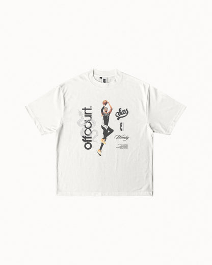 "Built Different" Wemby Off-White Graphic Tee